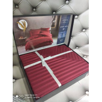 Постільна білизна Fiesta line bordo Сатин-страйп Бавовна Євро розмір (4 наволочки)